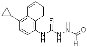 N-(4-环丙基-1-萘基)-2-甲酰基肼基硫代甲酰胺分子结构 (CAS 1533519-86-6)