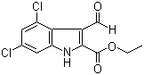 structure of CAS# 153435-96-2, Ethyl 4,6-dichloro-3-formyl-1H-indole-2-carboxylate
