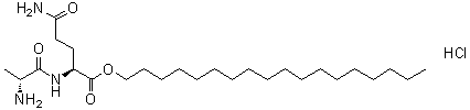 D-丙氨酰-L-谷氨酰胺十八烷基酯单盐酸盐分子结构 (CAS 153508-74-8)