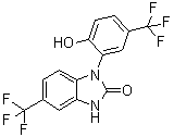 1,3-二氢-1-[2-羟基-5-(三氟甲基)苯基]-5-(三氟甲基)-2H-苯并咪唑-2-酮分子结构 (CAS 153587-01-0)