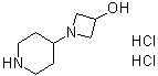 1-(4-哌啶基)-3-氮杂环丁醇二盐酸盐分子结构 (CAS 1537465-19-2)