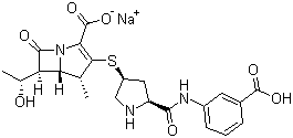 厄他培南钠分子结构 (CAS 153773-82-1)