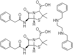 structure of CAS# 1538-09-6, Benzathine benzylpenicillin