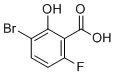 3-溴-6-氟-2-羟基苯甲酸分子结构 (CAS 1538235-22-1)
