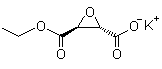 (2S-反式)-2,3-环氧乙烷二羧酸单乙酯钾盐分子结构 (CAS 153831-86-8)
