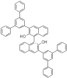 (1R)-3,3'-二([1,1':3',1''-三联苯]-5'-基)-[1,1'-联萘]-2,2'-二醇分子结构 (CAS 1539285-81-8)
