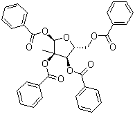 2-C-甲基-alpha-D-呋喃核糖四苯甲酸酯分子结构 (CAS 15397-16-7)
