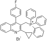 structure of CAS# 154057-58-6, [[2-Cyclopropyl-4-(4-fluorophenyl)-3-quinolinyl]methyl]triphenylphosphonium bromide