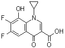 1-环丙基-6,7-二氟-1,4-二氢-8-羟基-4-氧代-3-喹啉羧酸分子结构 (CAS 154093-72-8)