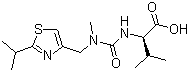 N-[N-甲基-N-[(2-异丙基-4-噻唑基)甲基]氨基羰基]-L-缬氨酸分子结构 (CAS 154212-61-0)