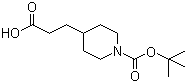 1-叔丁氧羰基-4-哌啶丙酸分子结构 (CAS 154375-43-6)