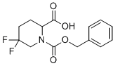 1-((苄氧基)羰基)-5,5-二氟哌啶-2-羧酸分子结构 (CAS 1543789-74-7)