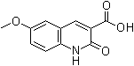 structure of CAS# 154386-35-3, 6-Methoxy-1,2-dihydro-2-oxo-3-quinolinecarboxylic acid