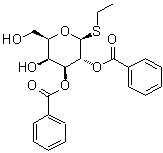 乙基 1-硫代-beta-D-吡喃半乳糖苷 2,3-二苯甲酸酯分子结构 (CAS 154391-05-6)