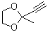 CAS # 15441-75-5, 2-Ethynyl-2-methyl-1,3-dioxolane, 3,3-Ethylenedioxybutyne, 3-Butyn-2-one ethylene ketal