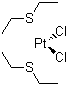 顺式二氯二(二乙基硫醚)铂(II)分子结构 (CAS 15442-57-6)
