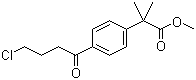 2-[4-(4-氯-1-丁酰基)苯基]-2-甲基丙酸甲酯分子结构 (CAS 154477-54-0)