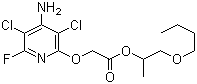 CAS 登录号：154486-27-8, 氟草烟-丁氧基丙酯, 2-[(4-氨基-3,5-二氯-6-氟-2-吡啶基)氧]乙酸  2-丁氧基-1-甲基乙基酯