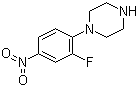 1-(2-氟-4-硝基苯基)哌嗪分子结构 (CAS 154590-33-7)