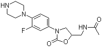 CAS # 154590-43-9, N-[[3-(3-Fluoro-4-(piperazin-1-yl)phenyl)-2-oxooxazolidin-5-yl]methyl]acetamide