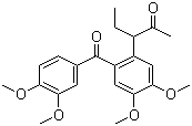3-[2-(3,4-二甲氧基苯甲酰基)-4,5-二甲氧基苯基]戊-2-酮分子结构 (CAS 15462-91-6)
