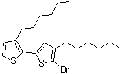 5'-溴-3,4'-二己基-2,2'-联噻吩分子结构 (CAS 154717-21-2)