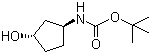 N-[(1S,3S)-3-羟基环戊基]氨基甲酸叔丁酯分子结构 (CAS 154737-89-0)