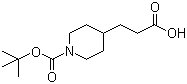 1-N-叔丁氧羰基-4-哌啶丙酸分子结构 (CAS 154775-43-6)
