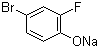 4-溴-2-氟苯酚钠盐分子结构 (CAS 154868-20-9)