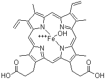 structure of CAS# 15489-90-4, 羟高铁血红素