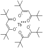 三(2,2,6,6-四甲基-3,5-庚二酮酸)铽分子结构 (CAS 15492-51-0)