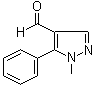 1-甲基-5-苯基-1H-吡唑-4-甲醛分子结构 (CAS 154927-01-2)