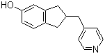 2-(吡啶-4-甲基)-2,3-二氢-1H-茚-5-醇分子结构 (CAS 154932-75-9)