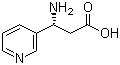 (R)-3-氨基-3-(吡啶-3-基)丙酸分子结构 (CAS 155050-17-2)