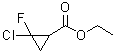 2-氯-2-氟环丙烷羧酸乙酯分子结构 (CAS 155051-93-7)
