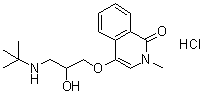 CAS 登录号：155346-81-9, (+)-4-[3-[(叔丁基)氨基]-2-羟基丙氧基]-2-甲基-1(2H)-异喹啉酮单盐酸盐