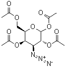3-叠氮基-3-脱氧-D-吡喃半乳糖 1,2,4,6-四乙酸酯分子结构 (CAS 155417-78-0)