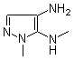 4-氨基-1-甲基-5-(甲基氨基)吡唑分子结构 (CAS 155601-14-2)