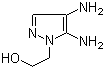 structure of CAS# 155601-17-5, 4,5-Diamino-1-(2-hydroxyethyl)pyrazole