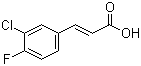 (E)-3-(3-Chloro-4-fluorophenyl)-2-propenoic acid molecular structure (CAS 155814-22-5)