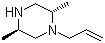 (+)-(2S,5R)-1-烯丙基-2,5-二甲基哌嗪分子结构 (CAS 155836-79-6)