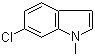 structure of CAS# 155868-51-2, 6-氯-1-甲基-1H-吲哚