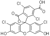 6-羧基-2',4,7,7'-四氯荧光素分子结构 (CAS 155911-14-1)