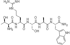 L-苏氨酰-L-精氨酰-L-丝氨酰-L-丙氨酰-L-色氨酰胺分子结构 (CAS 155918-12-0)
