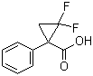 2,2-二氟-1-苯基环丙烷羧酸分子结构 (CAS 156021-07-7)