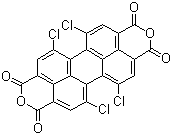 1,6,7,12-四氯-3,4,9,10-苝四甲酸二酐分子结构 (CAS 156028-26-1)