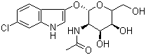 structure of CAS# 156117-44-1, 6-Chloro-3-indolyl-N-acetyl-beta-D-glucosaminide