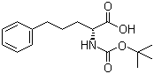structure of CAS# 156130-68-6, (R)-5-Phenyl-2-(tert-butoxycarbonylamino)pentanoic acid