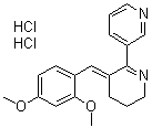 (3E)-3-[(2,4-二甲氧基苯基)亚甲基]-3,4,5,6-四氢-2,3'-联吡啶二盐酸盐分子结构 (CAS 156223-05-1)
