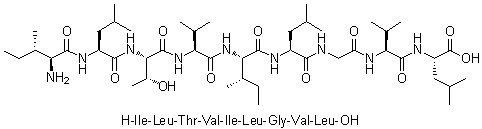 CAS # 156250-91-8, L-Isoleucyl-L-leucyl-L-threonyl-L-valyl-L-isoleucyl-L-leucylglycyl-L-valyl-L-leucine